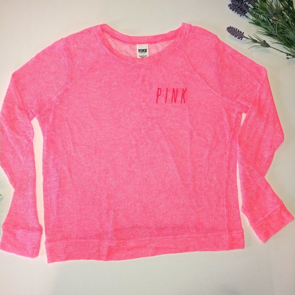 PINK Victoria's Secret Tops - Victoria's Secret PINK Sweater Size Large Logo PINK Victoria's Secret Tops - Victoria's Secret PINK Sweater Size Large Logo